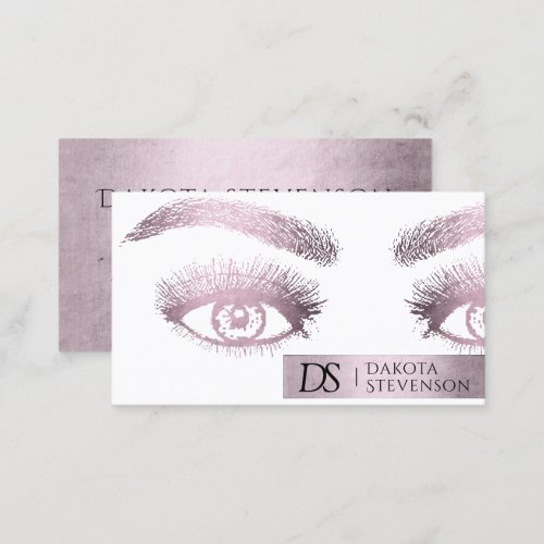 Makeup Salon Professional  Dusty Pink Shimmer Business Card