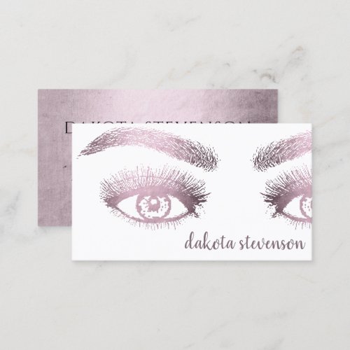 Makeup Salon Professional  Mauve Pink Shimmer Business Card