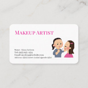 makeup  services editable   business card