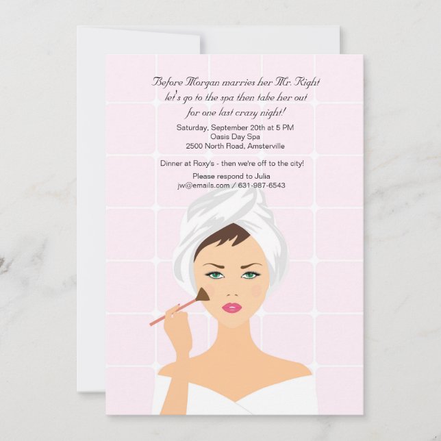 Makeup Session and Spa Invitation (Front)