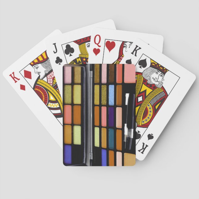 Makeup Set Trendy Colorful Palette Poker Cards (Back)
