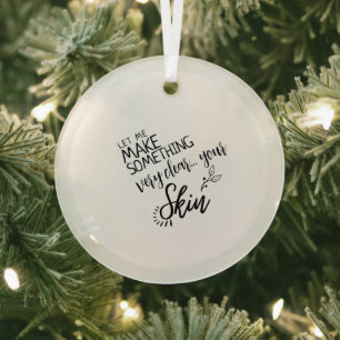 Makeup Skincare consultant gift esthetician artist Glass Ornament