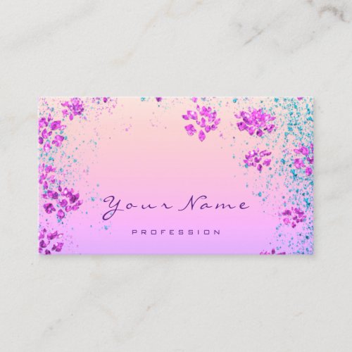 Makeup SPA Beauty Floral QR LOGO Pink Floral  Business Card
