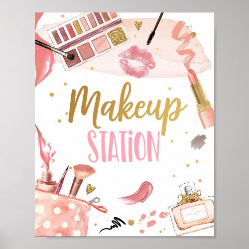 Makeup Station Spa Party Girl Glamour Birthday Pos Poster