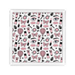 Makeup Sticker Pattern Acrylic Tray