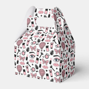 Makeup Sticker Pattern Favor Boxes
