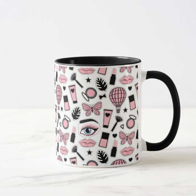Makeup Sticker Pattern Mug (Right)