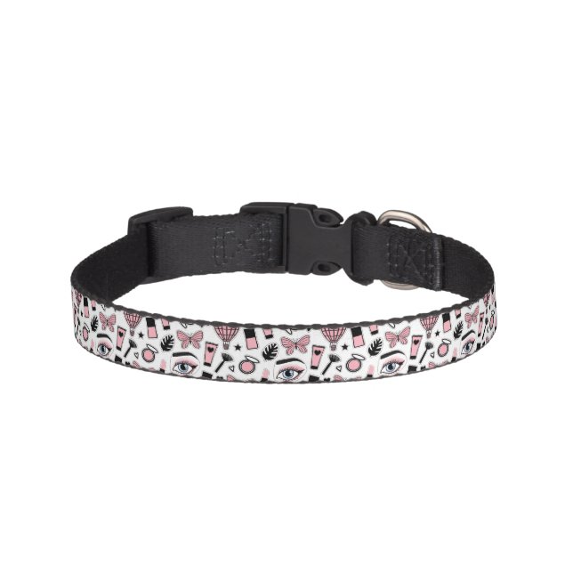 Makeup Sticker Pattern Pet Collar (Front)