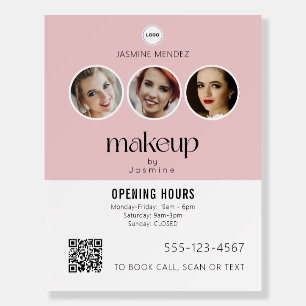 Makeup Studio QR Code Photo Collage Salon Display Foam Board