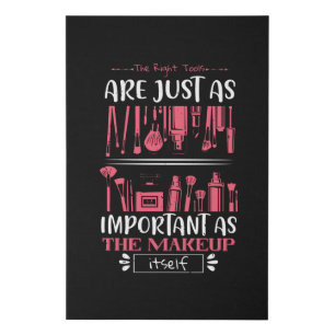 Makeup - The Right Tools For Makeup Faux Canvas Print