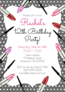 Makeup Party Invitations Zazzle