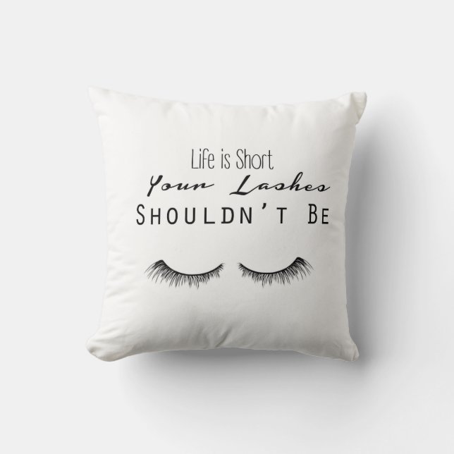 Makeup Typography Pillow (Front)