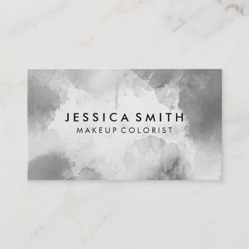 Makeup Watercolor Gray Business Card