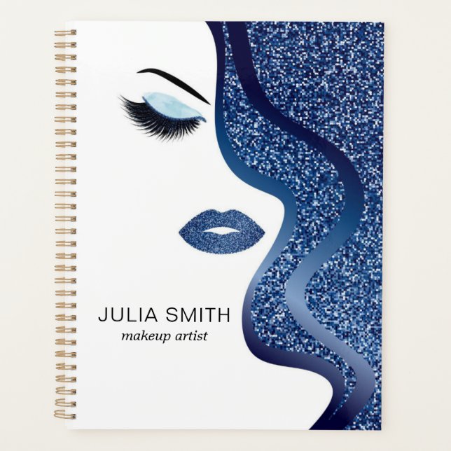 Makeup with dark blue effect planner (Front)