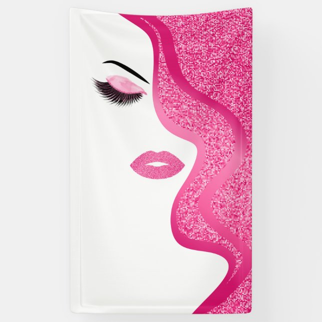 Makeup with glitter effect banner (Vertical)