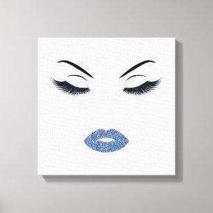 Makeup with glitter effect canvas print