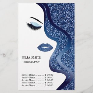 Makeup with glitter effect flyer