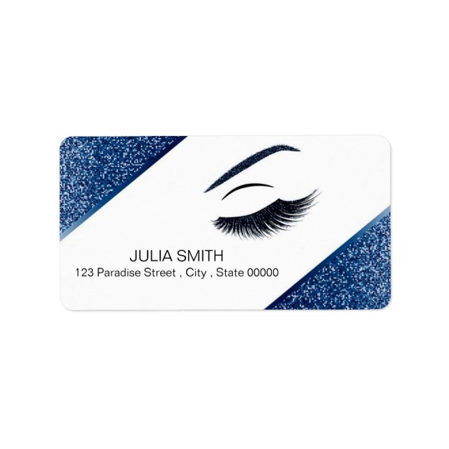 Makeup with glitter effect label (Front)