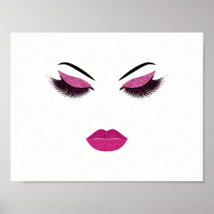 Makeup with glitter effect poster