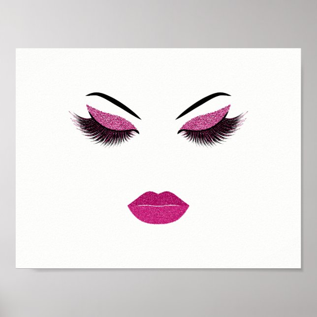 Makeup with glitter effect poster (Front)