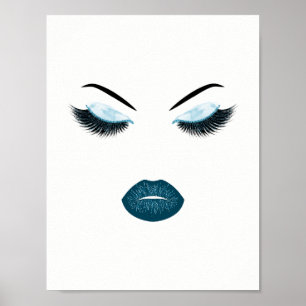 Makeup with glitter effect poster