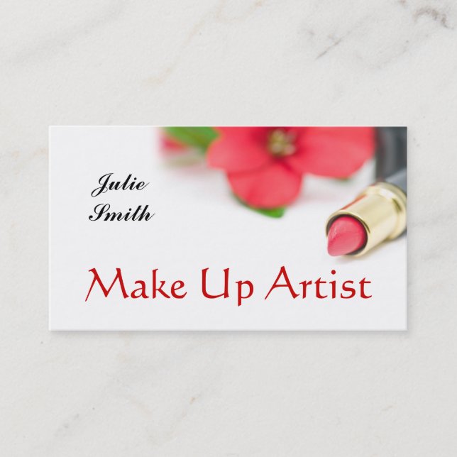 MakeUpArtist Business Card (Front)
