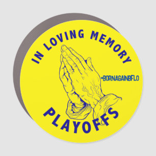 Makin em thunk behind the trunk. Praying hands mag Car Magnet