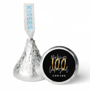 Making 100 look good gold birthday thank you  hershey®'s kisses®