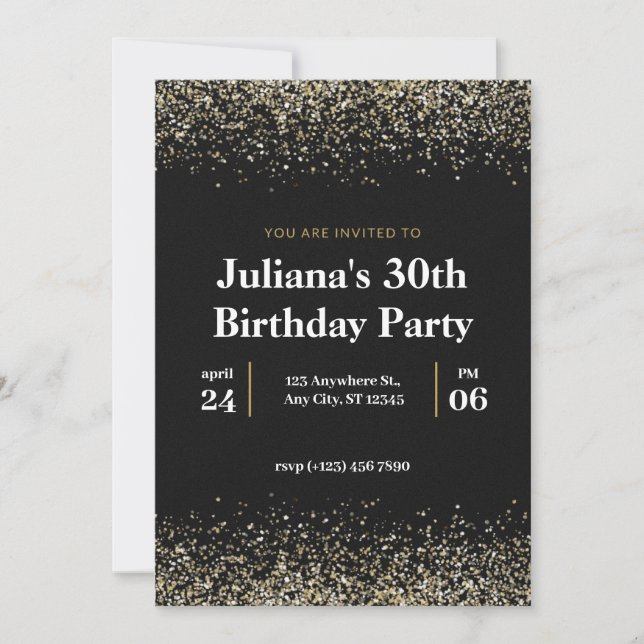 Making 30 look good elegant silver birthday invitation (Front)