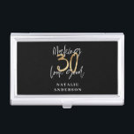 Making 30 look good gold birthday celebration iPad Business Card Case<br><div class="desc">Celebrate your 30th birthday in style with this black,  white and gold effect 30 and fabulous birthday design. A modern design with script text and bold graphics. Change the colour to customise. Part of a collection.</div>
