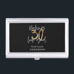 Making 30 look good gold birthday celebration iPad Business Card Case<br><div class="desc">Celebrate your 30th birthday in style with this black,  white and gold effect 30 and fabulous birthday design. A modern design with script text and bold graphics. Change the colour to customise. Part of a collection.</div>