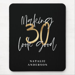 Making 30 look good gold birthday celebration iPad Mouse Pad