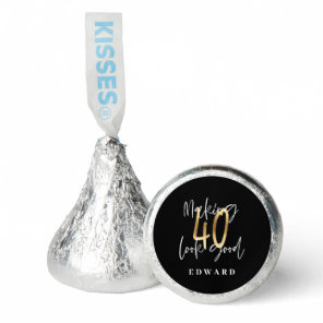 Making 40 look good gold birthday thank you  hershey®'s kisses®