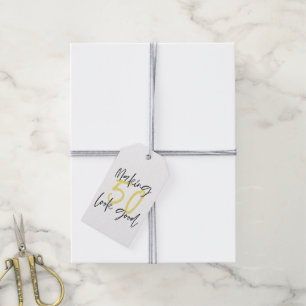 Making 50 look good birthday thank you gift tags