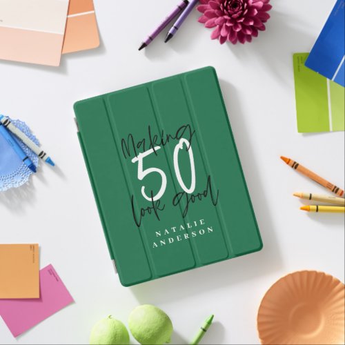 Making 50 look good colorful birthday celebration iPad smart cover