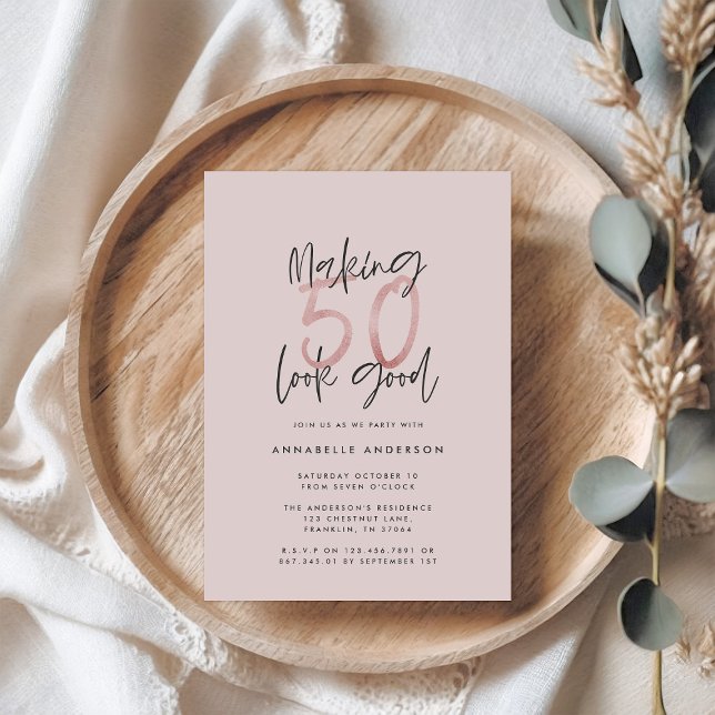 Making 50 look good girly pink glitter birthday (Creator Uploaded)