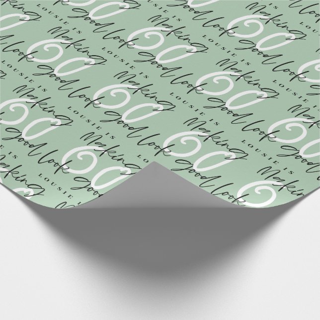 Making 60 look good birthday gift wrap (Corner)