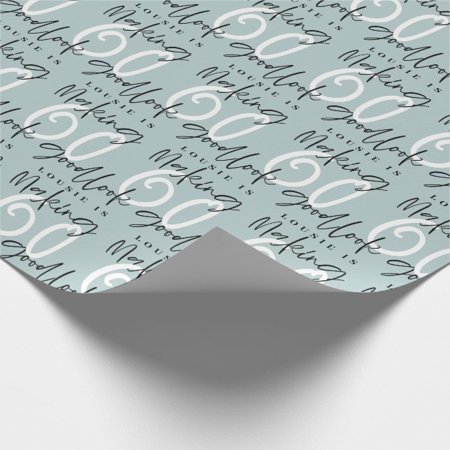 Making 60 look good birthday gift wrap (Corner)