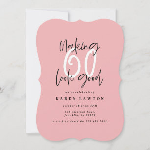 Making 60 look good colorful birthday invitation