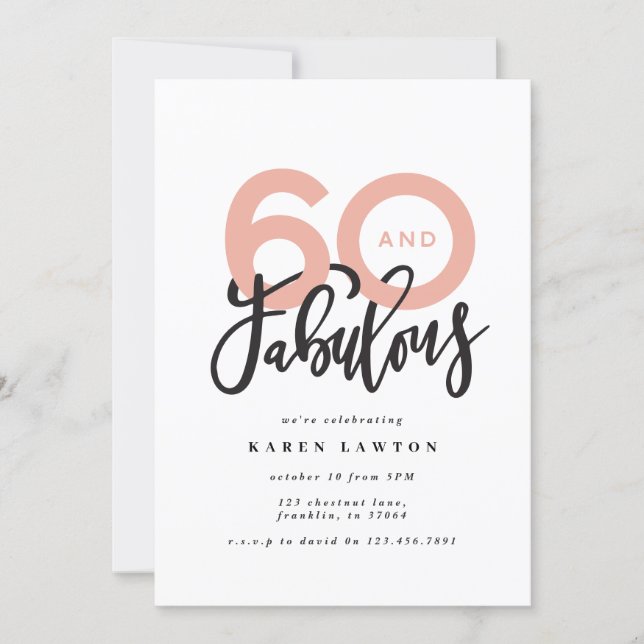 Making 60 look good modern typography birthday (Front)