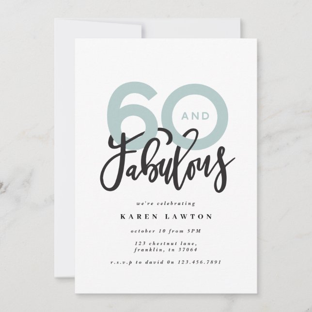 Making 60 look good modern typography birthday (Front)