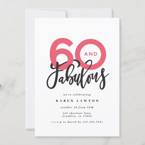 Making 60 look good modern typography birthday