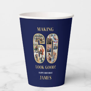 Making 60 Look Good Photo Birthday Paper Cups