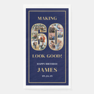 Making 60 Look Good Photo Birthday Paper Guest Towels