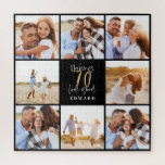 Making 70 look good gold black photo birthday jigsaw puzzle<br><div class="desc">Celebrate your 70th birthday in style with these black and gold effect 70th birthday design. A modern design with script text and bold graphics. Change the color to customise. Part of a collection.</div>