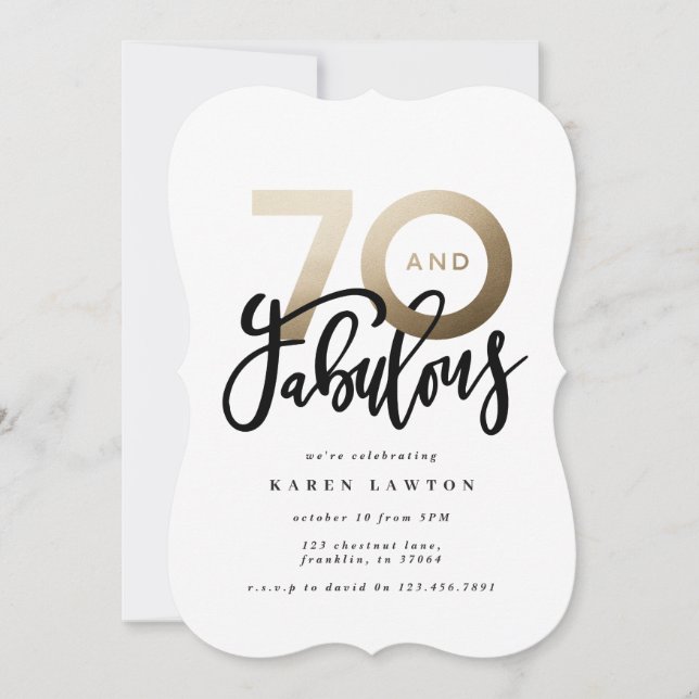 Making 70 look good gold modern birthday (Front)