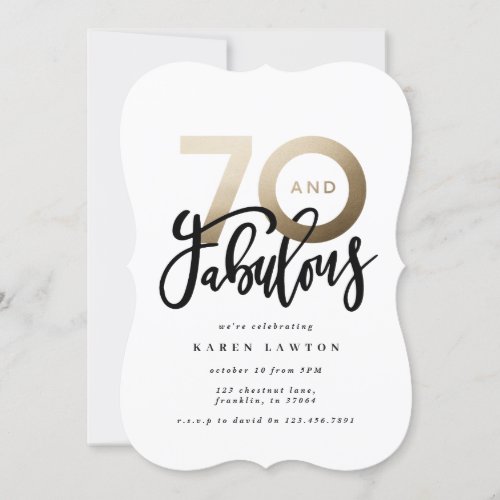 Making 70 look good gold modern birthday
