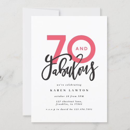 Making 70 look good modern birthday