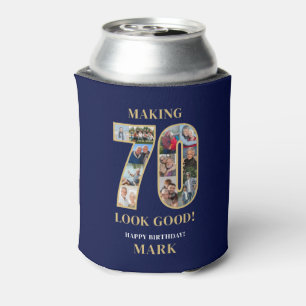 Making 70 Look Good Photo Collage 70th Birthday Can Cooler