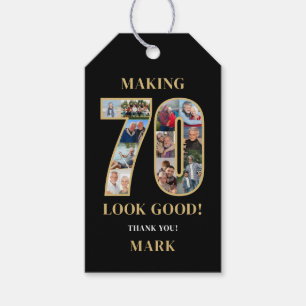 Making 70 Look Good Photo Collage 70th Birthday Gift Tags
